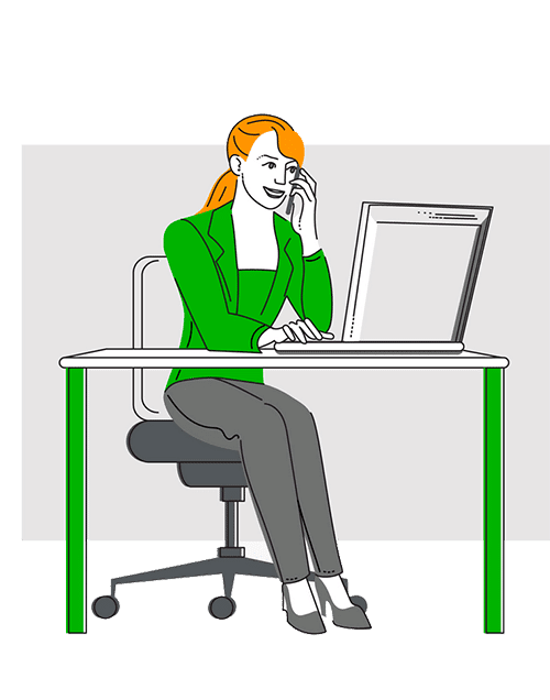 Woman at a desk
