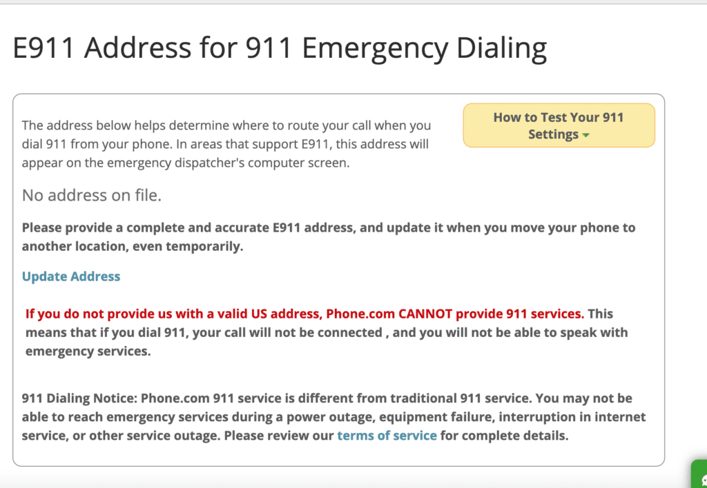 e911 Address