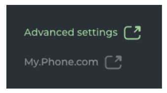 Advanced settings