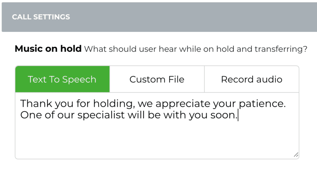 text to speech screen