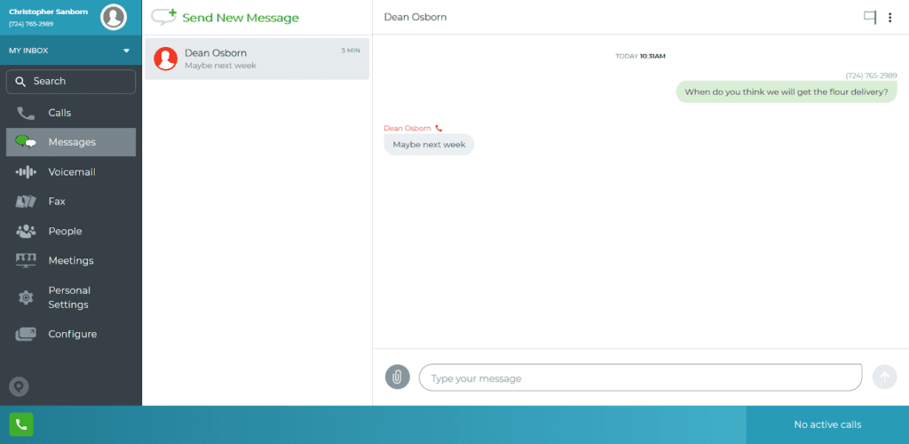 Chat screen