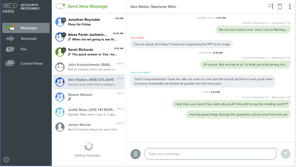 Unread message indicator
