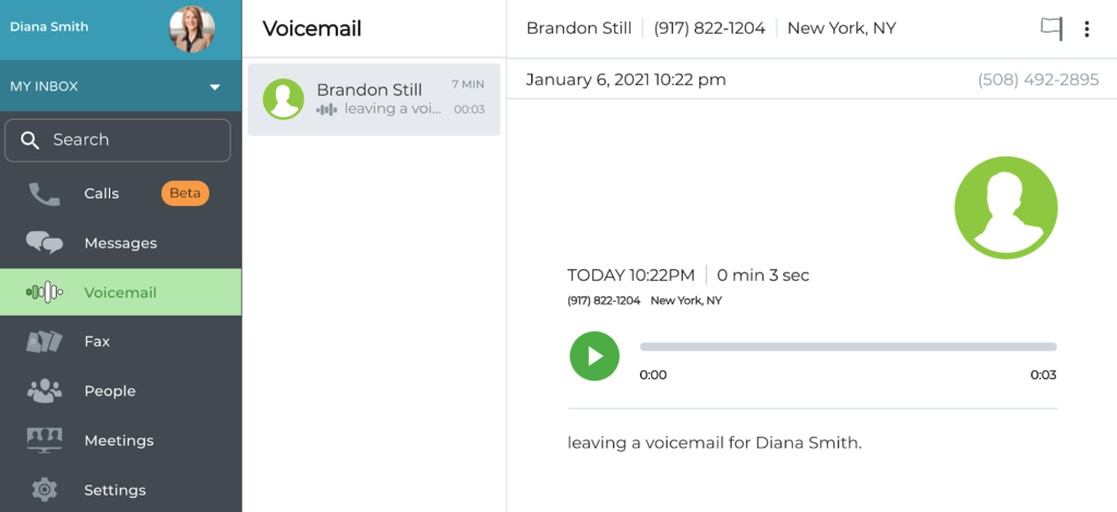 Voicemail rea