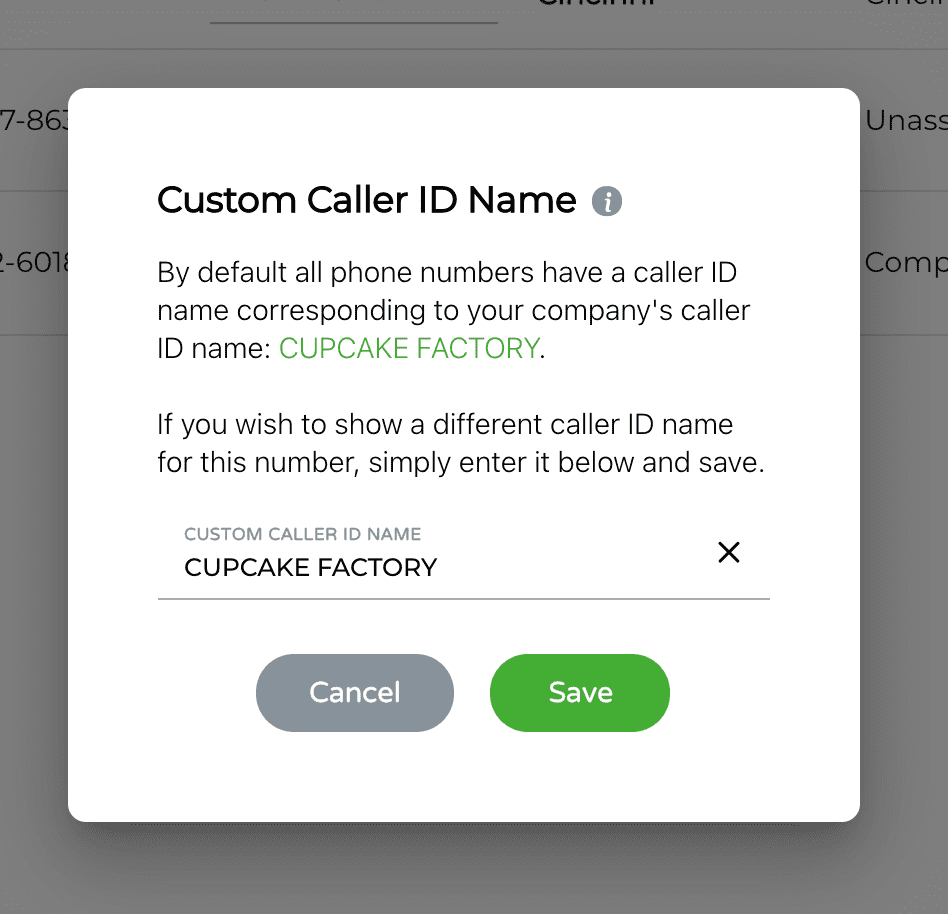Change Caller ID