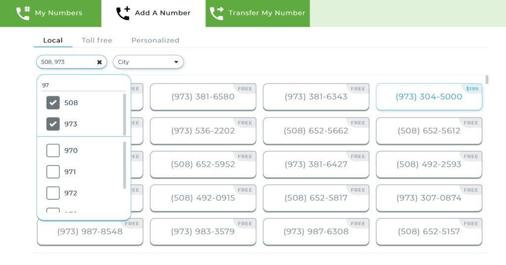 Add a local number