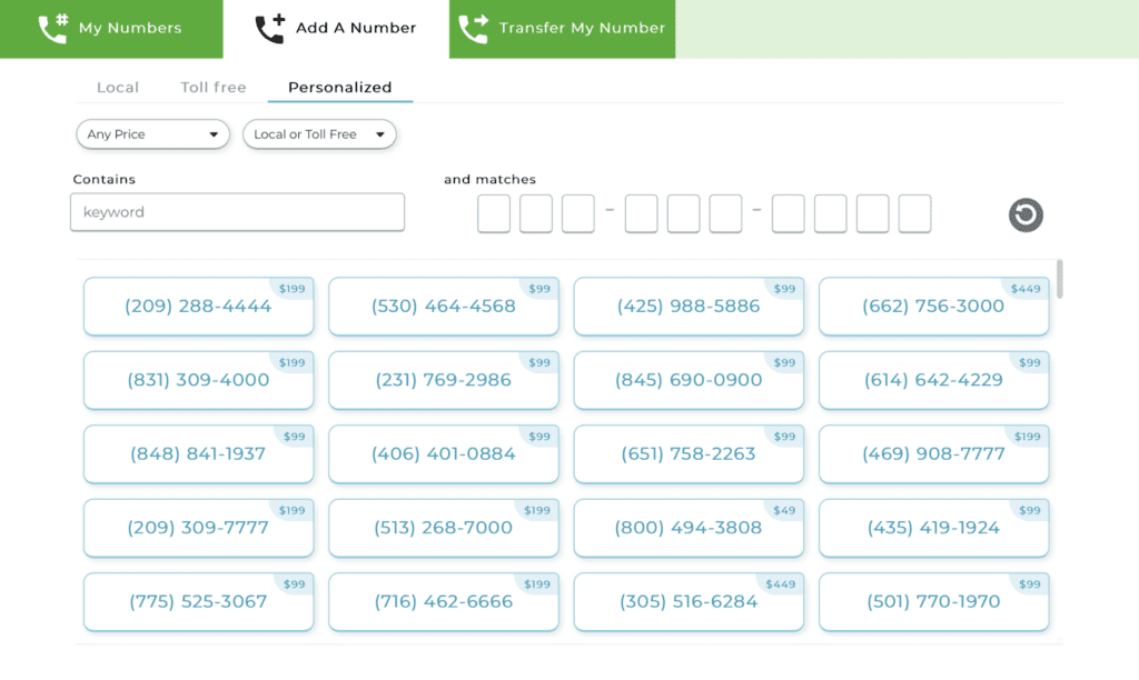 Add a personalized number
