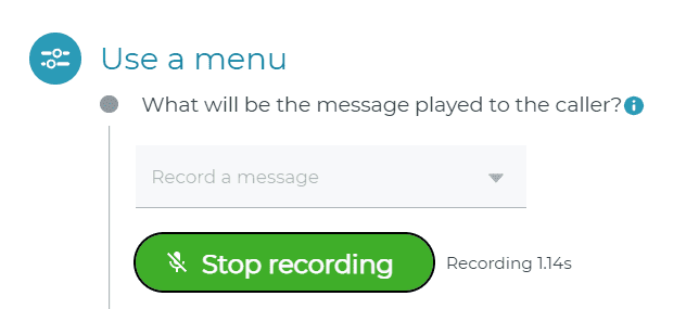 record a message