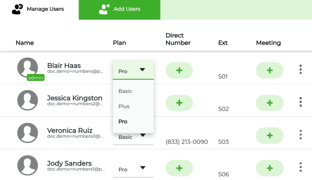 Manage Users