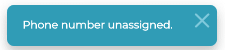 Phone number unassigned