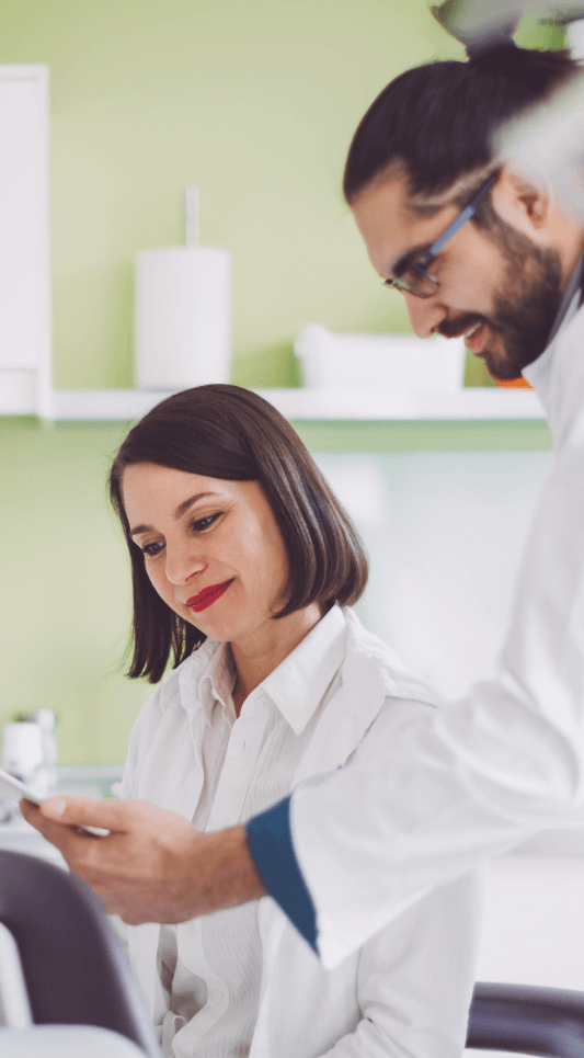 Medical professionals in a lab