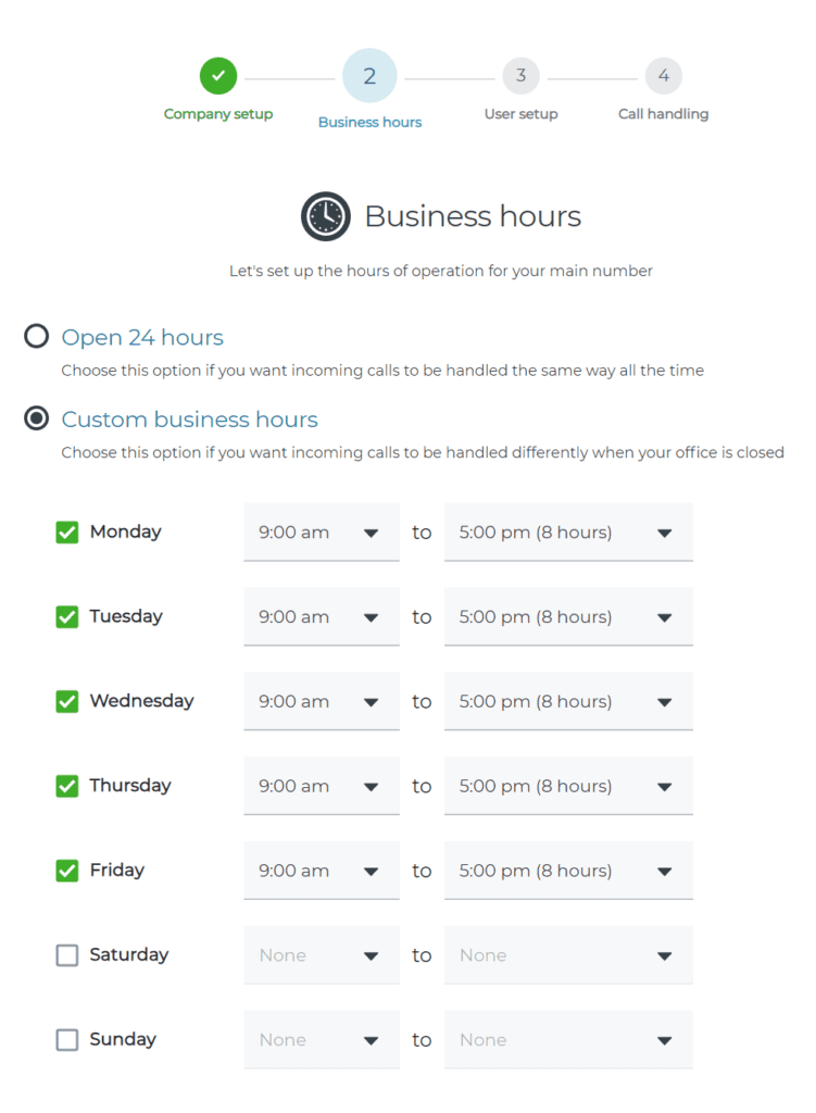 Company Setup Wizard