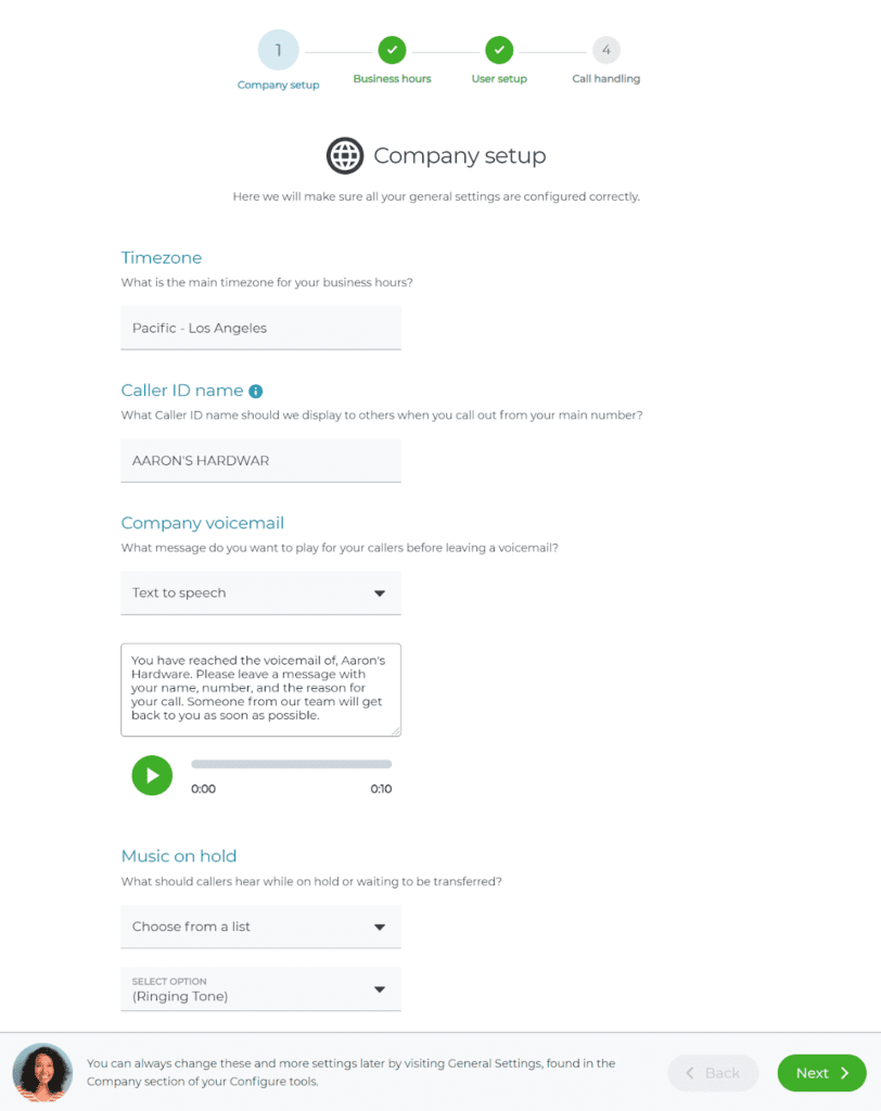 Company Setup Wizard
